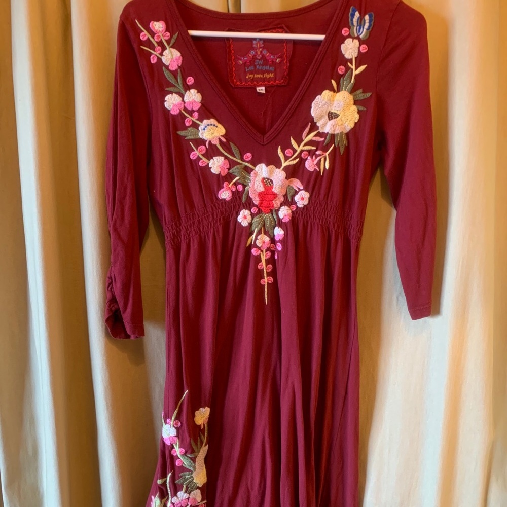 GUC Johnny Was XS  Embroidered Dress